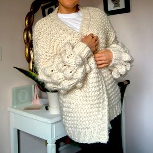 Cream Puff Sleeve Sweater